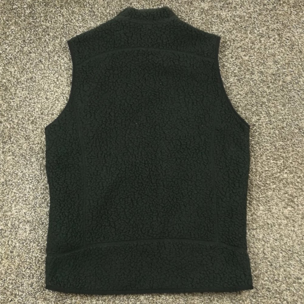 Patagonia Vest Retro Pile Full Zip Fleece Black Mens Medium 22821 $129 - Picture 5 of 10